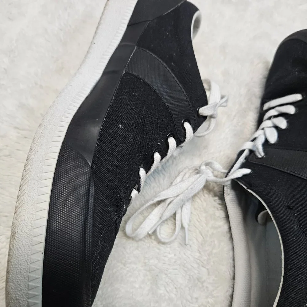 Hunter Black Canvas White Low Top Sneakers Men 12‎ Casual Classic Everyday Basic